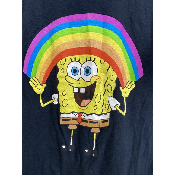 SpongeBob SquarePants Nickelodeon Rainbow Short Sleeve T-shirt Men’s 2XL 50-52 - Picture 2 of 7